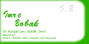 imre bobak business card