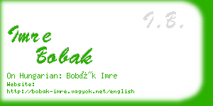 imre bobak business card